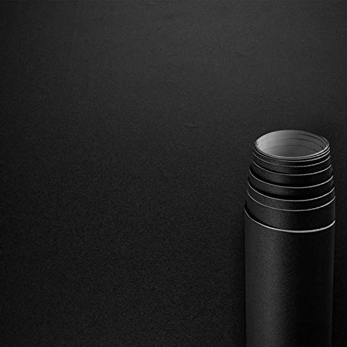 Awnic Möbelfolie Schwarz Matt Klebefolie für Küchenschränke Schrankfolien Selbstklebend Küchenfolie Schränke Küche Wasserfest 60X500cm von Awnic