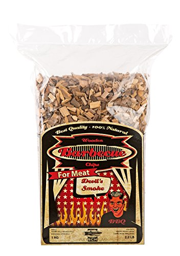 Axtschlag Räucherchips Devil’s Smoke, 1000 Gramm sortenreine Räucherspäne für besondere Rauch- und Geschmackserlebnisse, für alle Grills & Smoker von Axtschlag