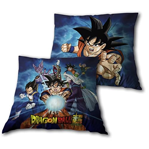 Kissen Son Goku Kamehameha Avec Vegeta, Beerus, Piccolo Super 30 x 30 cm von Aymax