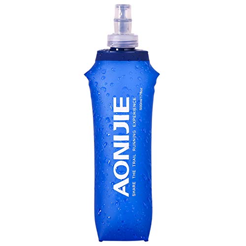Azarxis TPU Faltbarer Soft Flask, BPA-Frei Trinkblase Trinkflaschen Wasserflasche für Trinkrucksack Fahrrad Klettern Sport (500ml) von Azarxis