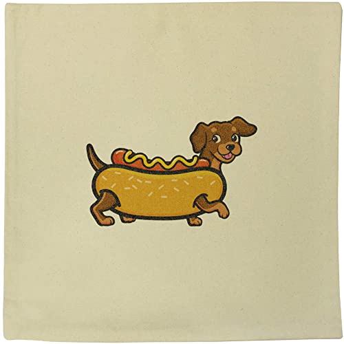 40cm 'Hot-Dog-Wurst-Hund' Kissen Abdeckung (CV00028018) von Azeeda