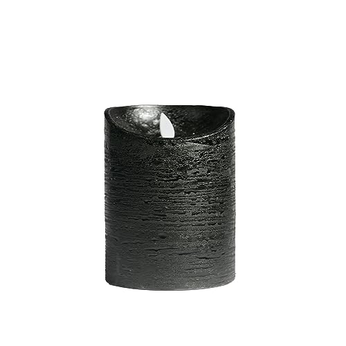 B & S LED Kerze metallic grey Timer (H 10 x Ø 7.5 cm) von B & S