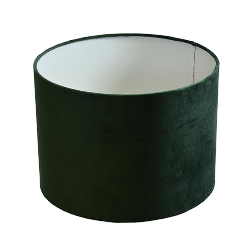 Lampenschirm Ø 30 x 20 cm Velour grün samtige Oberfläche Zylinderform von B & S