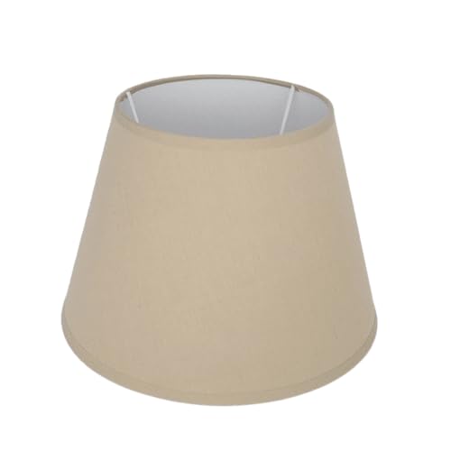 Lampenschirm kegelförmig aus Stoff H 17.5 x Ø 25 cm für Tisch - Stehlampen (sand) von B & S