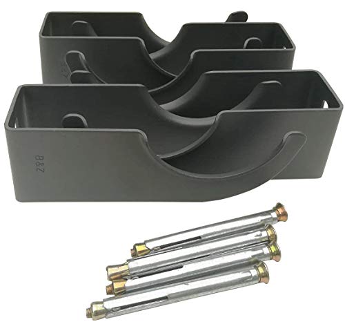 4 x Doppelarm-Heizkörperhalterungen (Anthrazit) mit Schrauben (100 mm (A) x 70 mm (B), Anthrazit) von B & Z