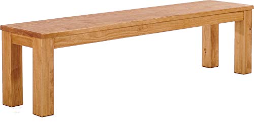 Sitzbank 160 cm Rio Classico Honig Pinie Massivholz Esszimmerbank Küchenbank Holzbank - Größe und Farbe wählbar Brasilmöbel von B.R.A.S.I.L.-Möbel