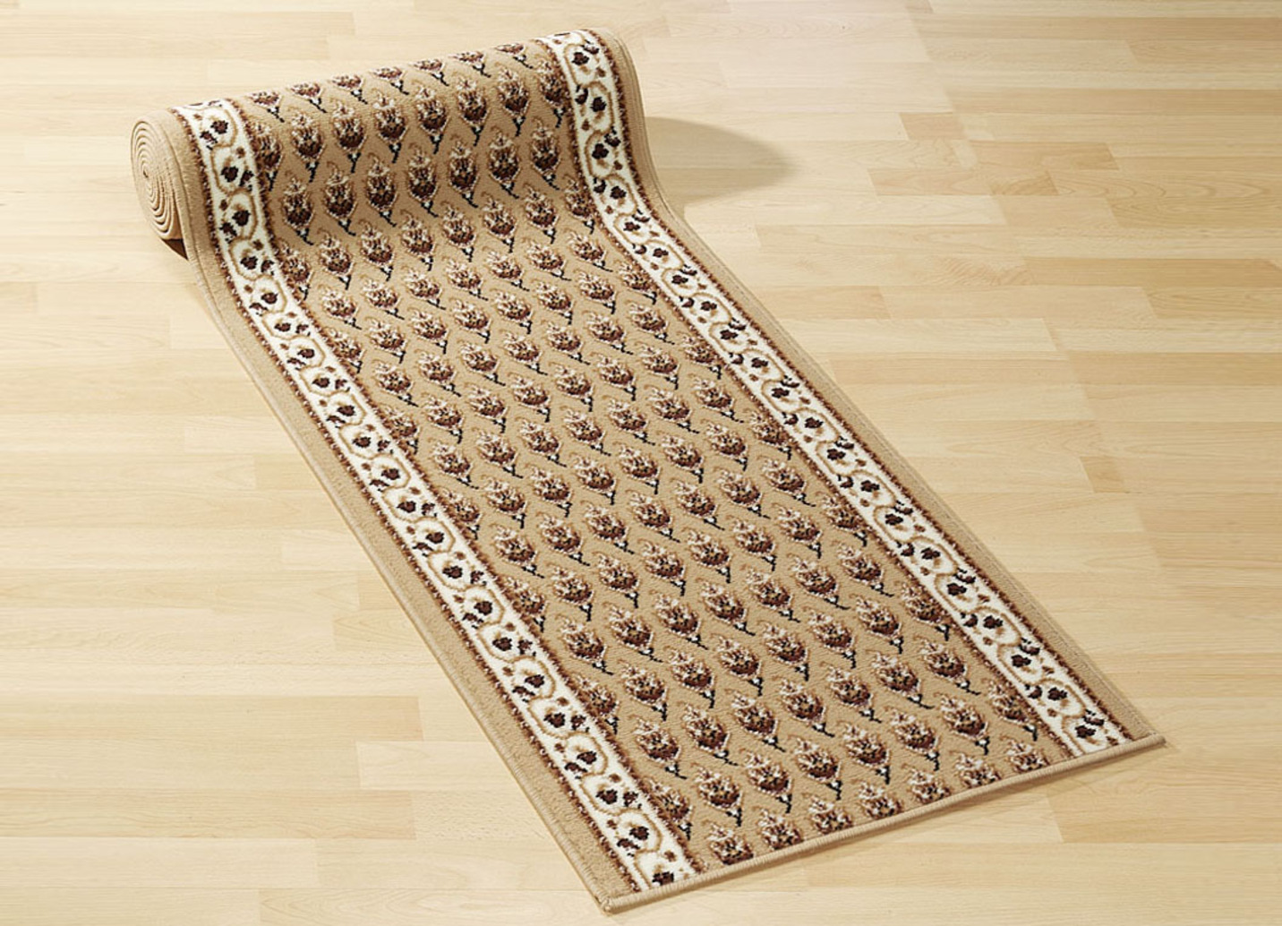 Läufer in Wunschlänge, Größe 104 (Läufer 70 cm breit), Beige von BADER