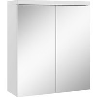 Badezimmer Spiegelschrank Toledo 60cm Weiß – Stauraum Unterschrank Möbel zwei Türen Badschrank - Weiß von BADPLAATS