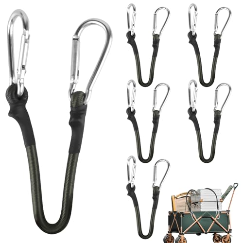 Spanngummi mit Haken, 6er-Pack Robuste Spanngummis mit Haken Elastische Vielzweck Gummi Spanngurte für Gepäck, Dachträger, Camping - Wetterfester, UV-beständiger Expander 8" (30cm) von BAIFULAI