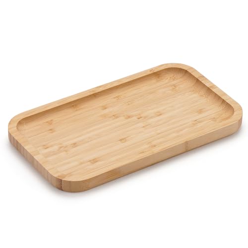 BAM BOO BOX - Badezimmer Tablett aus Bambus, Serviertablett Holz, Kosmetik Tablett Organizer, 28 x 16 x 2 cm von BAM BOO BOX