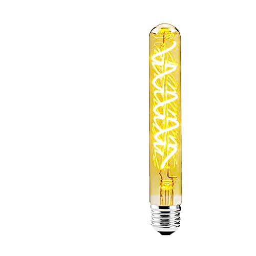 BANGSHUO 1 Stück E27 6W T30-185mm LED Edison Vintage Filament Dimmbare Röhrenlampe (60W Halogenbirne Äquivalent) E27 Retro Röhre 600LM Warmweiß 2700K E27 Decorative Edison Lamp von BANGSHUO