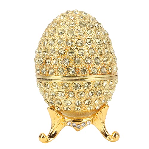 BAOFUYA Ei Im Faberge-Stil, Handbemaltes Vintage-Faberge-Ei, Emailliertes Faberge-Ei mit Glänzenden Diamanten für Osterei-Schmuckkästchen von BAOFUYA