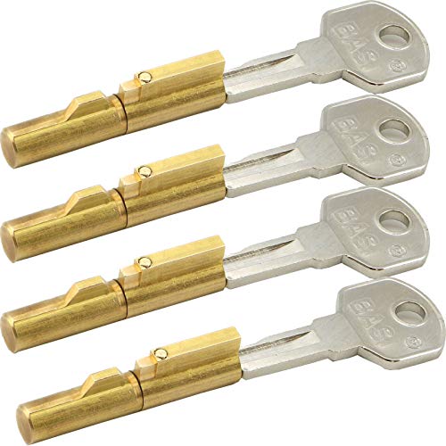 4 x BASI® Schlüssellochsperrer mit 8 Schlüssel/Steckschloss SS12 für Buntbartschlösser (Zimmertüren) Zylinder Ø 7 mm von BASI