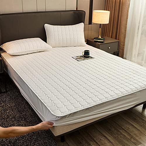 BATlaM Matratzen-Bett-Schoner mit Spannumrandung | Auch für Boxspring-Betten und Wasser-Betten geeignet | Microfaser | 100% Polyester | Matratzen-Auflage,160x200cm+25cm von BATlaM