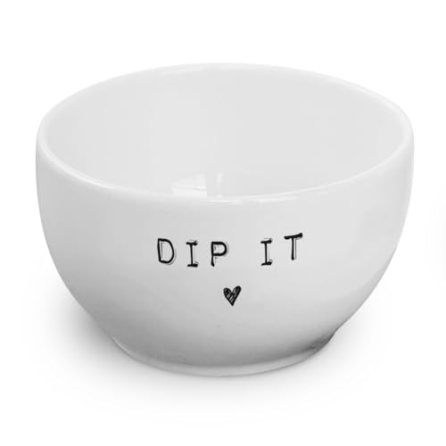 BAVAREGOLA Porzellan Dip Schale DIP IT - hochwertige Schönwald Porzellan Schüssel 250ml - Bowl für Snacks, Süßigkeiten, Dessert, Saucen und Dips - elegantes Geschenk für Frauen von BAVAREGOLA