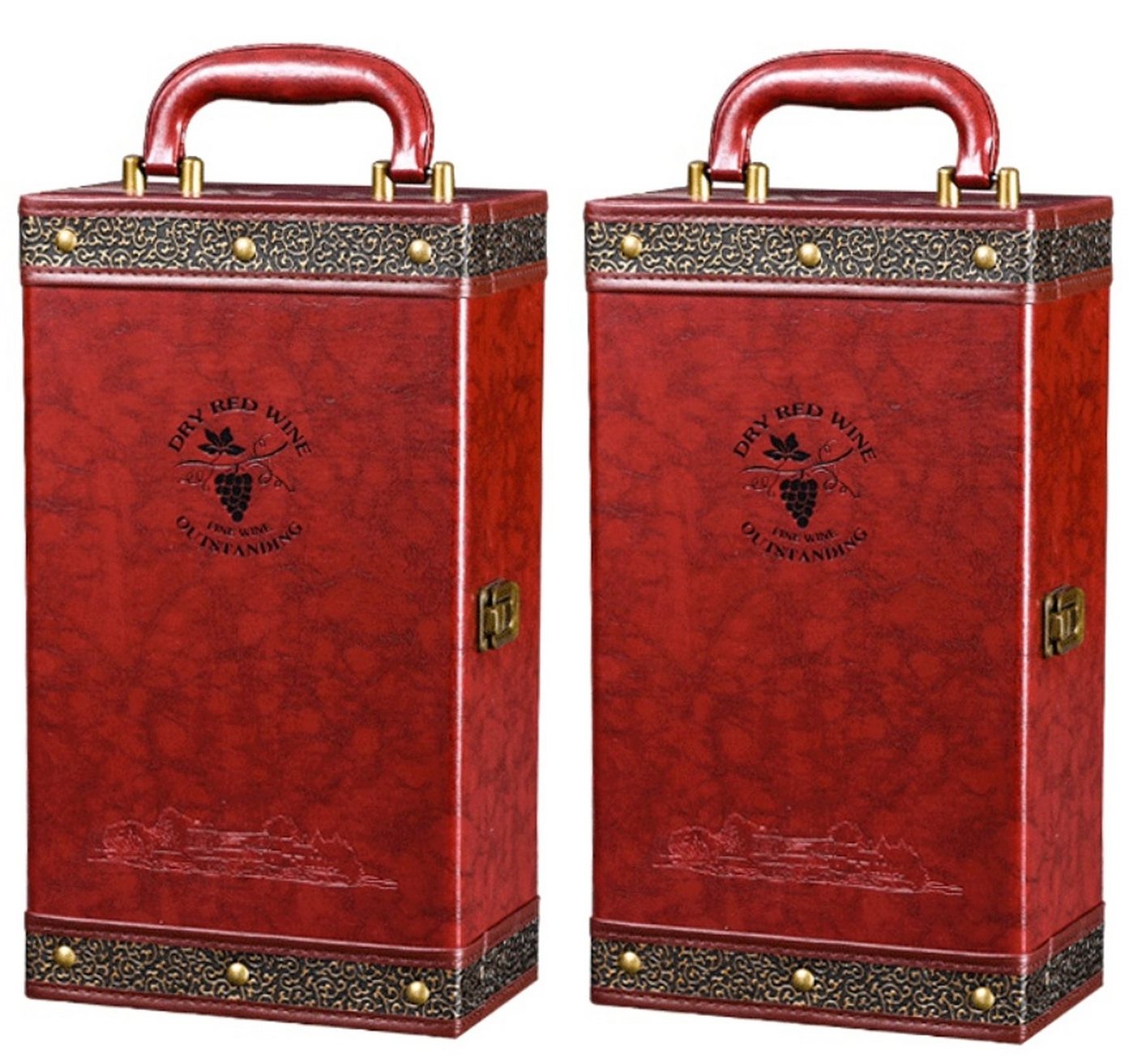BAYLI Geschenkbox 2 x Sommelier-Set in edler Geschenkbox für 2 Weinflaschen, Weinbox von BAYLI