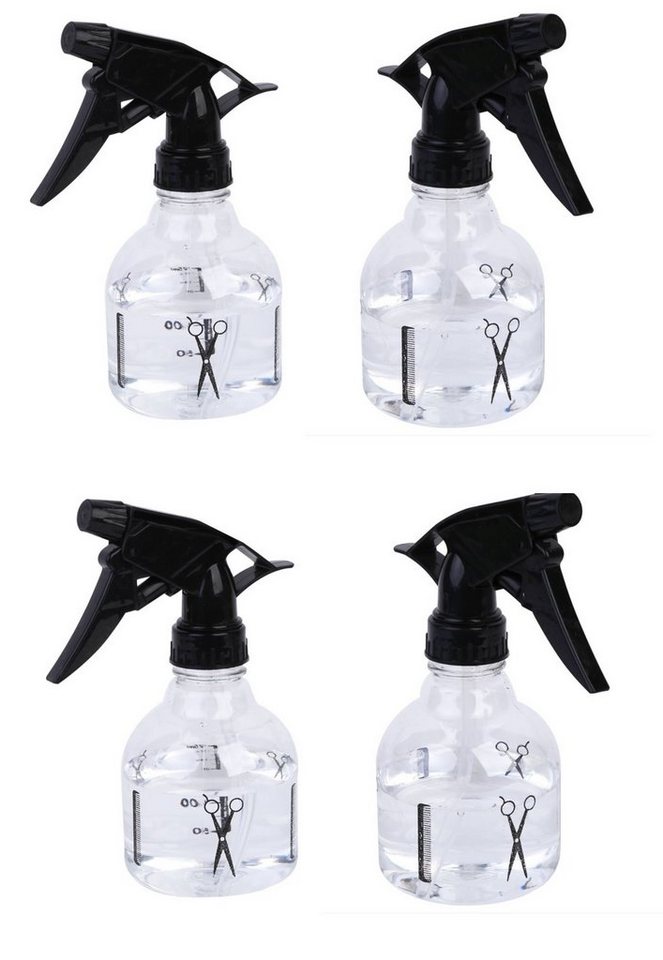 BAYLI Sprühflasche 4er Set Sprühflasche Friseur 250ml Handsprüher für Haare Zerstäuber von BAYLI