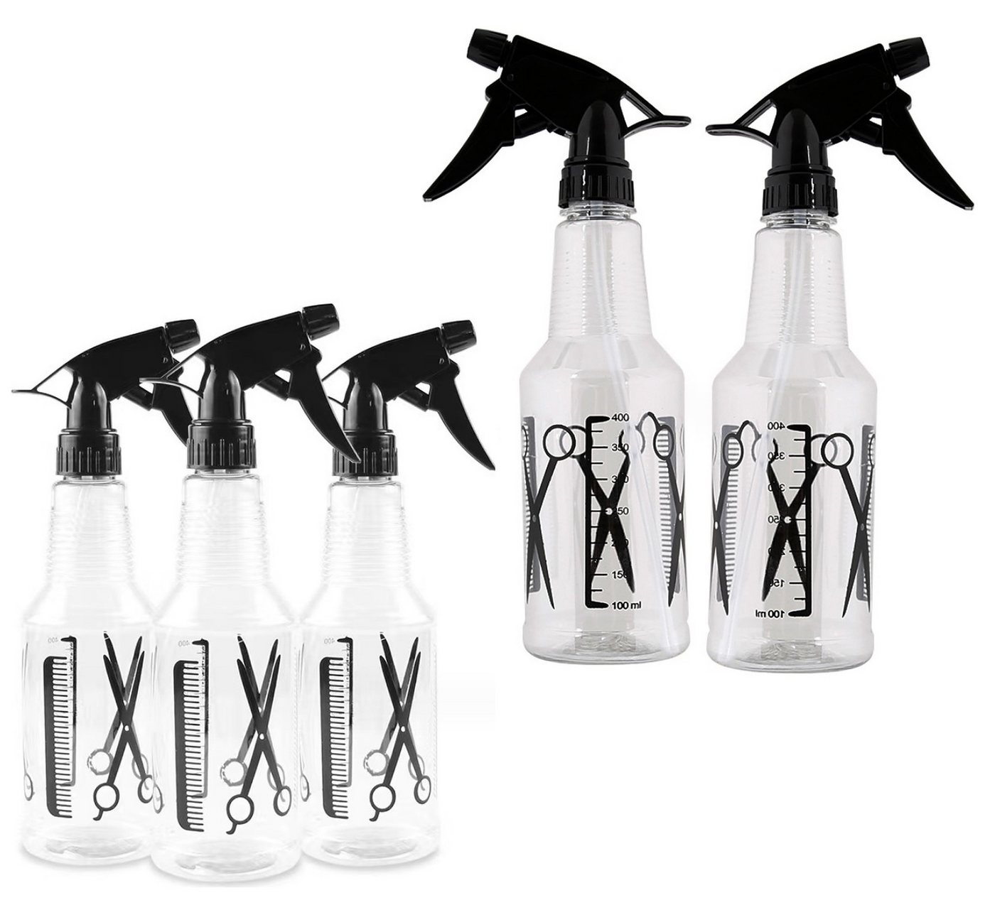 BAYLI Sprühflasche 5er Set Sprühflasche Friseur 500ml Handsprüher für Haare Zerstäuber von BAYLI