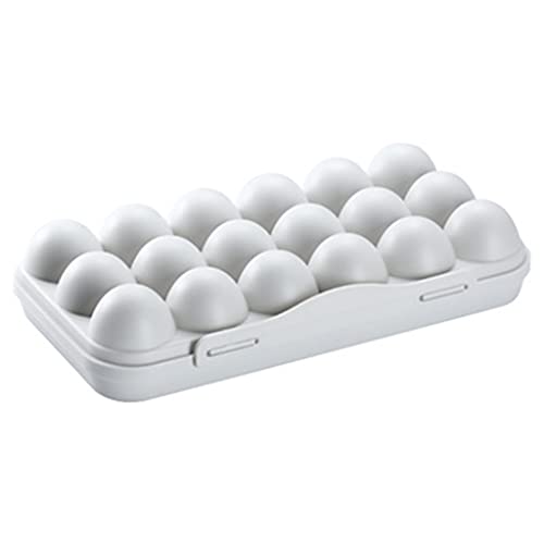 Kunststoff Ei Aufbewahrungsbehälter 12/18-Gitter Teufelei Tablett Mit Deckel Eier Aufbewahrungsbox Für Kühlschrank Weiß Kühlschrank Aufbewahrungsbox von BAYORE