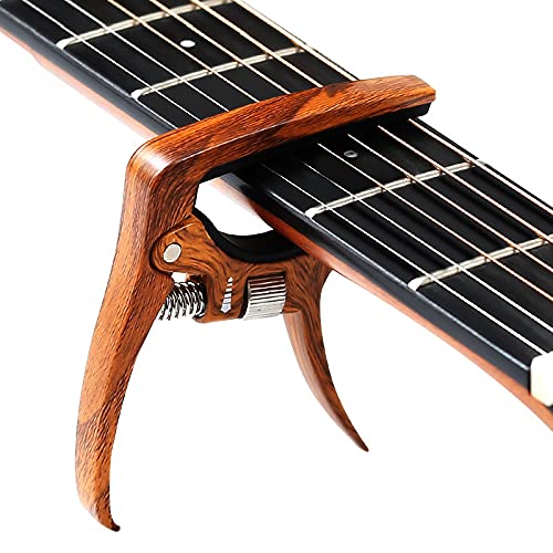 BAtlam Gitarren-Kapodaster, verstellbares Gitarrenzubehör, für Akustikgitarre und E-Gitarre, Holz (Wood) von BAtlam