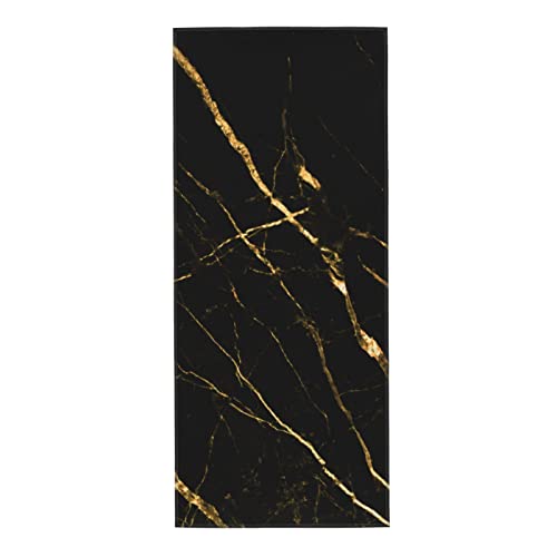 BAtlam Goldenes schwarzes Marmor-Natur-Polyester-Handtuch, 30 x 70 cm, Handtuch, geeignet für weiche, dekorative Heim-, Hotel-, Fitnessstudio-Waschküche von BAtlam