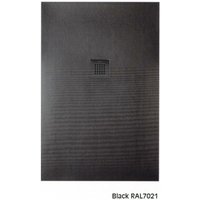 Bb strato Rechteckige Duschwanne 150 x 80 cm schwarz Ablauf in chrom von BB BÄDER BOUTIQUE