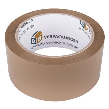 BB-Verpackungen 12 x Klebeband PP28 48 mm x 66 m (Acrylat, leise abrollend und hohe Klebkraft) - Sets zwischen 6 und 144 Rollen von BB-Verpackungen