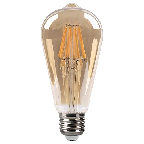 BEL AIR HOME - LED-Glühbirne E27 Filament 4W 2700K Bernstein, dekorative Glühbirne aus Glas mit warmweißem Licht (360 Lumen), 1 Stk von Bel Air Home
