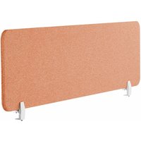 Schreibtisch Trennwand Hellrot Stoff pet Kunststoff 160 x 40 cm zum Aufstellen Klemmen Schallschutz Sichtschutz Pinnwand Büro Home Office - Rot von BELIANI