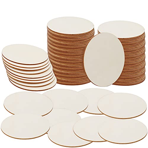 Belle Vous 100er Pack Runde Holzscheiben zum Basteln - Runde Holzscheiben 10 cm Durchmesser - 2 mm Dick - Natürliche Holzplatte Rund Ausschnitte für Untersetzer & zum Basteln von BELLE VOUS