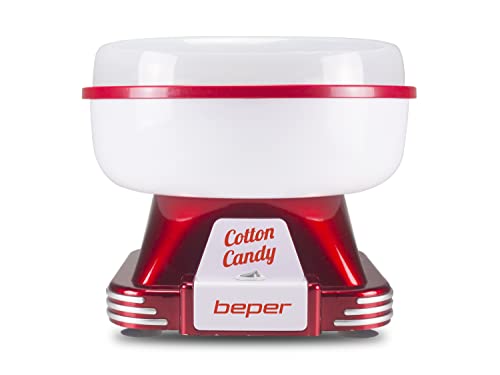 BEPER 90.608 Spritzschutz-Zuckerwattemaschine für Kinder mit Löffel im Lieferumfang enthalten, 500 W, ABS von BEPER