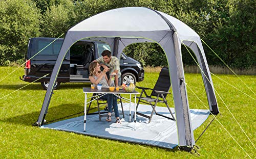 Berger Pavillon Gazebo Air Deluxe │ 3mx3m UV50+ grau aufblasbares Partyzelt Luftzelt Luftpavillon zum Camping oder als Garten Pavillon 3x3 Meter │ inkl. Tragetasche und Luftpumpe, WS 3000mm von BERGER