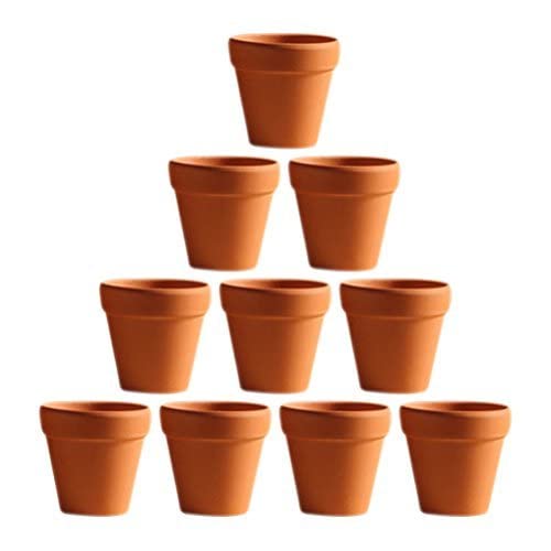 BESTOMZ 5,5 x 5 cm kleine Mini-Terrakotta Potter-Kuchenpflanzen aus Keramik,ideal für Plants und Hochzeiten,10 Stück von BESTOMZ