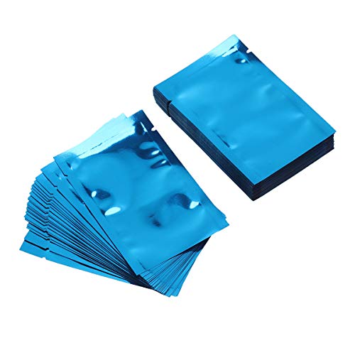BESTOMZ Alubeutel 100 Stück Vakuumbeutel Verpackung für Lebensmittel (Blau) von BESTOMZ