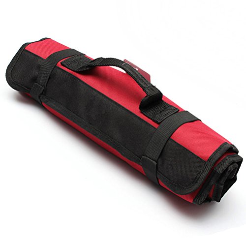BESTOMZRolltasche mit 22 Fächern Taschen Werkzeugtasche Werkzeugrolltasche Werkzeugrolle unbestückt für Wartungstechniker Tragetaschen von BESTOMZ