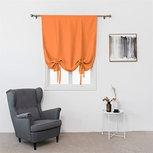 BESTORI Vorhang Blickdicht Gardinen Scheibengardinen Marokkanische für Küchen Esszimmer Badezimmer Klein Fenster Orange, 140x140 cm von BESTORI