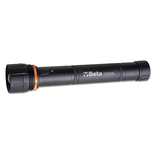 Beta 1833 XL wiederaufladbare professionelle Fackel, LED Taschenlampe (Hochstrecken-High-Helligkeit-LED-Taschenlampe aus Aluminium, LED Lampe mit bis zu 1500 Lumen, Tool in Gr. XL) von Beta