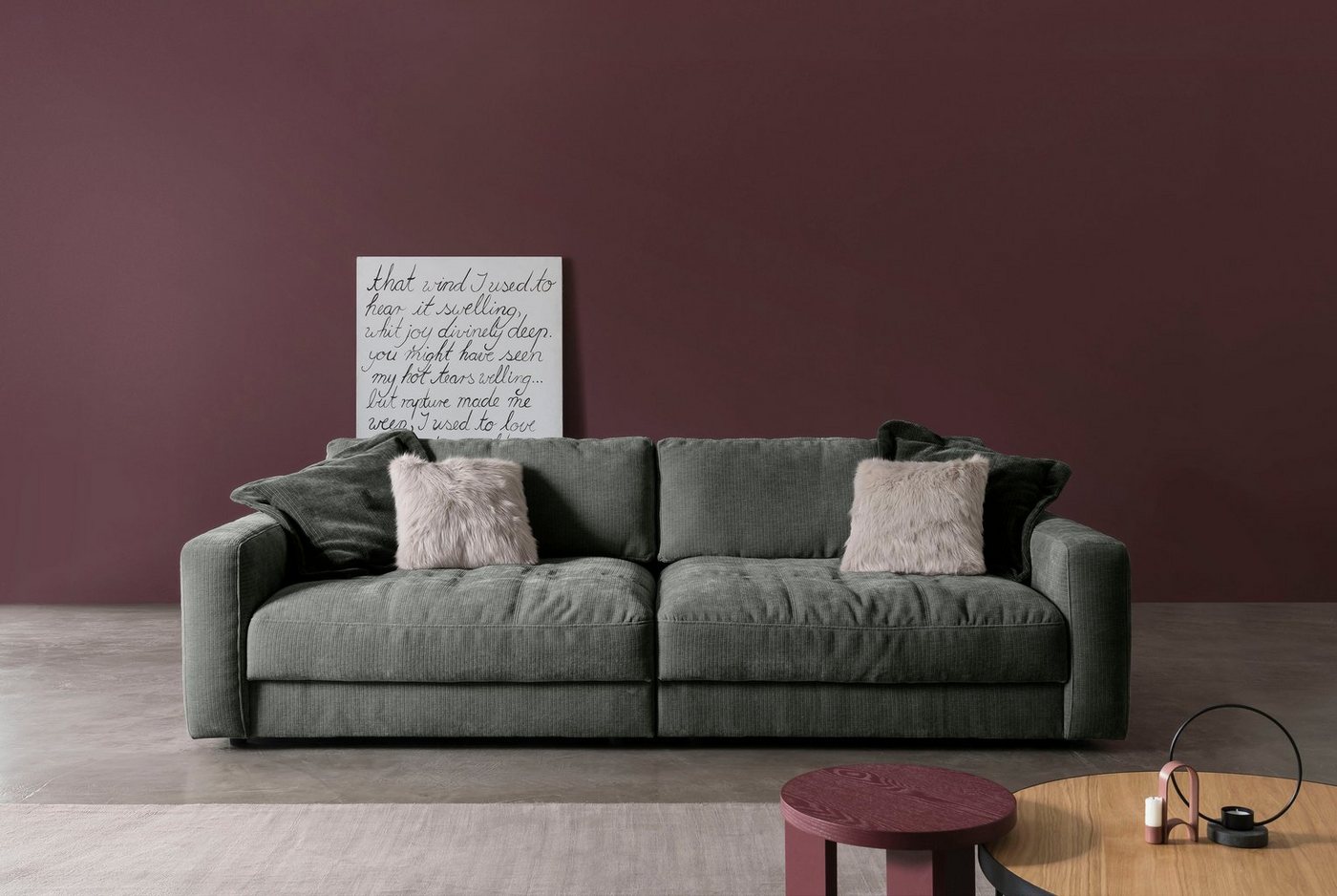 BETYPE Big-Sofa Be Comfy, legerer Sitzkomfort, wahlweise mit manueller Sitztiefenverstellung von BETYPE