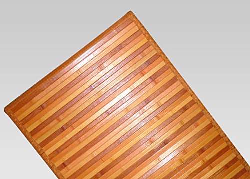 BIANCHERIAWEB Bambus Teppich Degradè Orange, Kücheläufer 30x40 cm, Küchenteppich rutschfest 100% Bambus, Kitchen Lane aus strapazierfähigem Material, nimmt Keine Flecken auf von BIANCHERIAWEB