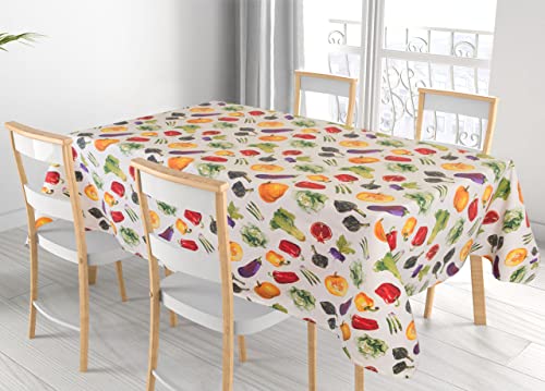BIANCHERIAWEB Tischdecke für Küche, 100% Baumwolle, hergestellt in Italien, Motiv Peperoni RP von BIANCHERIAWEB