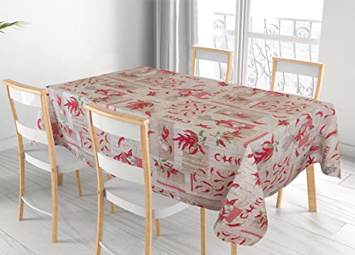 BIANCHERIAWEB Tischdecke für Küche, Tischdecke, 100% Baumwolle, hergestellt in Italien, Motiv Pfeffer RP von BIANCHERIAWEB