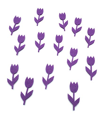 BIASTO Streu-Deko Tulpen aus Filz - für eine perfekte Tischdekoration und als Bastelbedarf (lila) von BIASTO