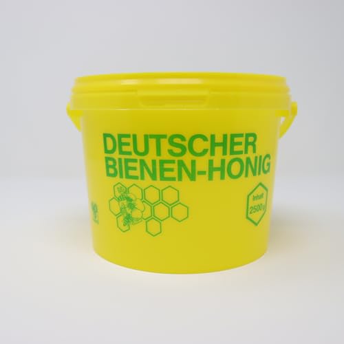 3x Honigeimer (2,5 Liter) aus Kunststoff Eimer Lebensmitteleimer mit Deckel von BIENE24.DE