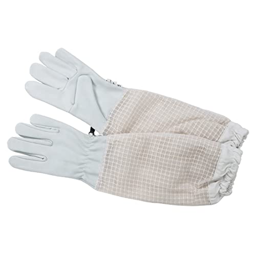 BIENE24 Imkerhandschuhe Classic mit Atmungsnetz Handschuhe Bienen Imkerei Insekten S M L XL XXL, L (9) von BIENE24.DE