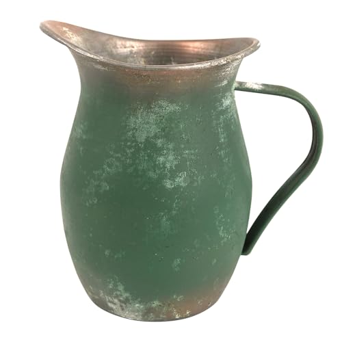 Big FortuneVase für Blumen Vintage Dekorative Krug Metall Rustikale Vase Küche Dekorationen Über Schränke Dekor Kleine Metall Blumentöpfe Milchkännchen für Haus, Büro Küche Dekorationen Zubehör von BIG FORTUNE