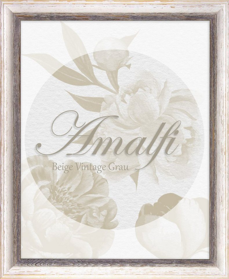 BIRAPA Einzelrahmen Bilderrahmen Amalfi, (1 Stück), 45x55 cm, Braun Weiß Vintage, Holz von BIRAPA