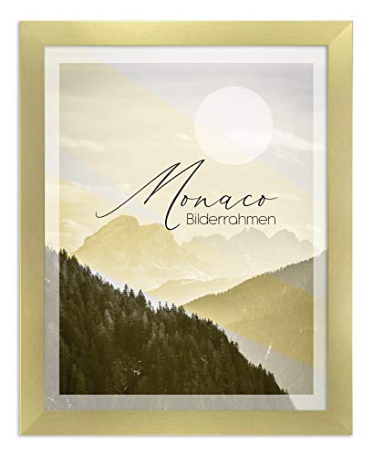 BIRAPA Fotorahmen Monaco 59,4x84cm Bilderrahmen Metall - Optik Gold Geschliffen Rahmen Posterrahmen von BIRAPA