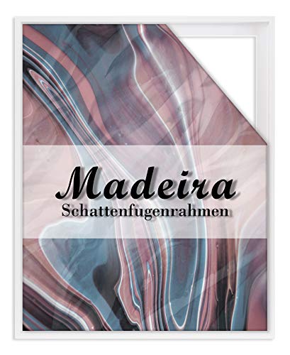 BIRAPA Madeira Schattenfugenrahmen für Leinwand 25x75 cm in Weiß, Holzrahmen, Rahmen für Leinwände, Leerrahmen für Leinwand, Schattenfugenrahmen für Keilrahmen von BIRAPA