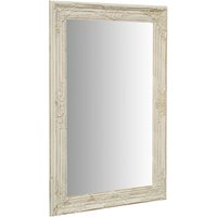 Spiegel Wandspiegel und vertikal/horizontal hängender Spiegel L60xPR4xH90 cm antikweiß von BISCOTTINI
