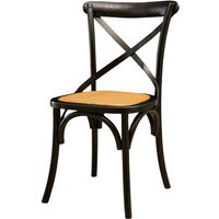 Vintage Thonet Stuhl 88x48x52 cm Holzstuhl Rustikale Stühle Küchenstuhl Esszimmerstühl Moderner Stuhl für Esstisch, Restaurant - schwarz von BISCOTTINI